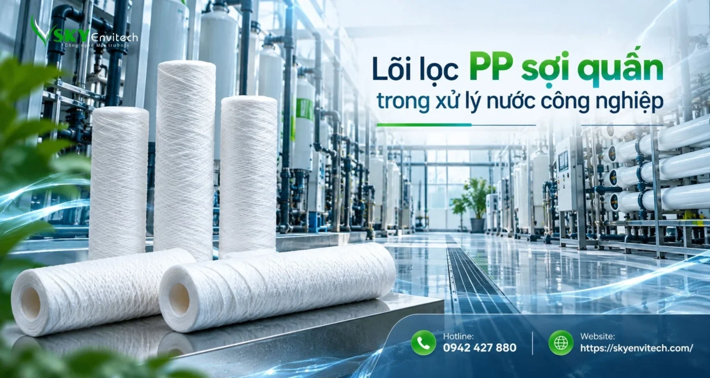 Lõi lọc PP sợi quấn trong xử lý nước công nghiệp