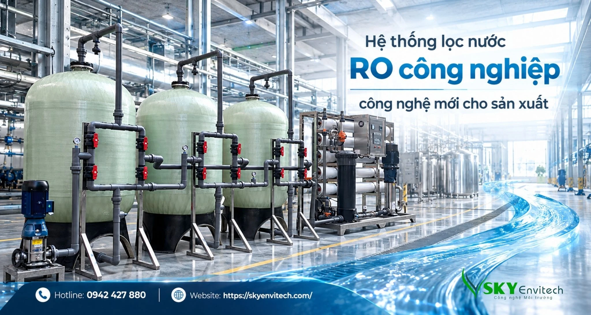 Hệ thống lọc nước RO công nghiệp công nghệ mới cho sản xuất