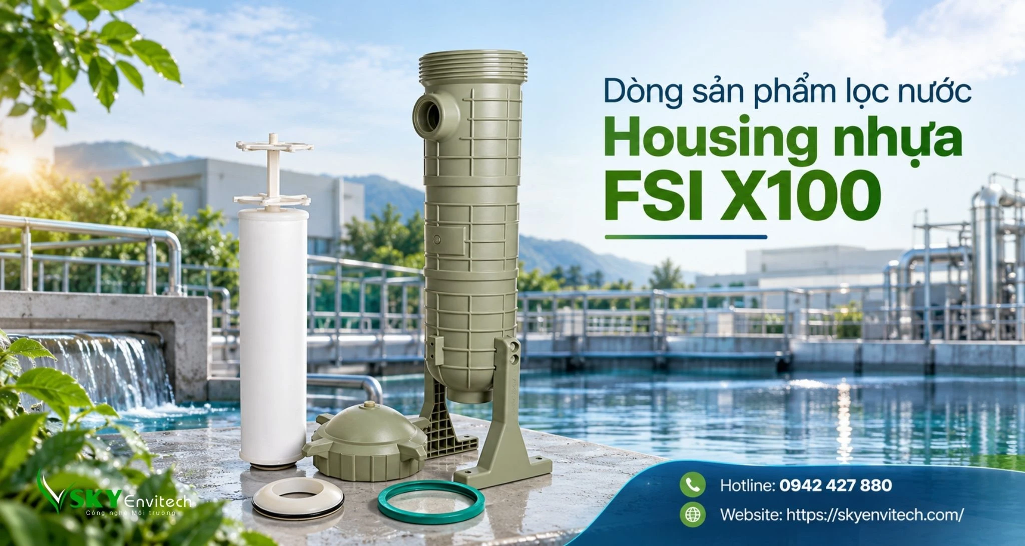 Dòng sản phẩm lọc nước Housing nhựa FSI X100