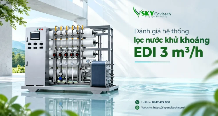 Đánh giá hệ thống lọc nước khử khoáng EDI 3 m3/h
