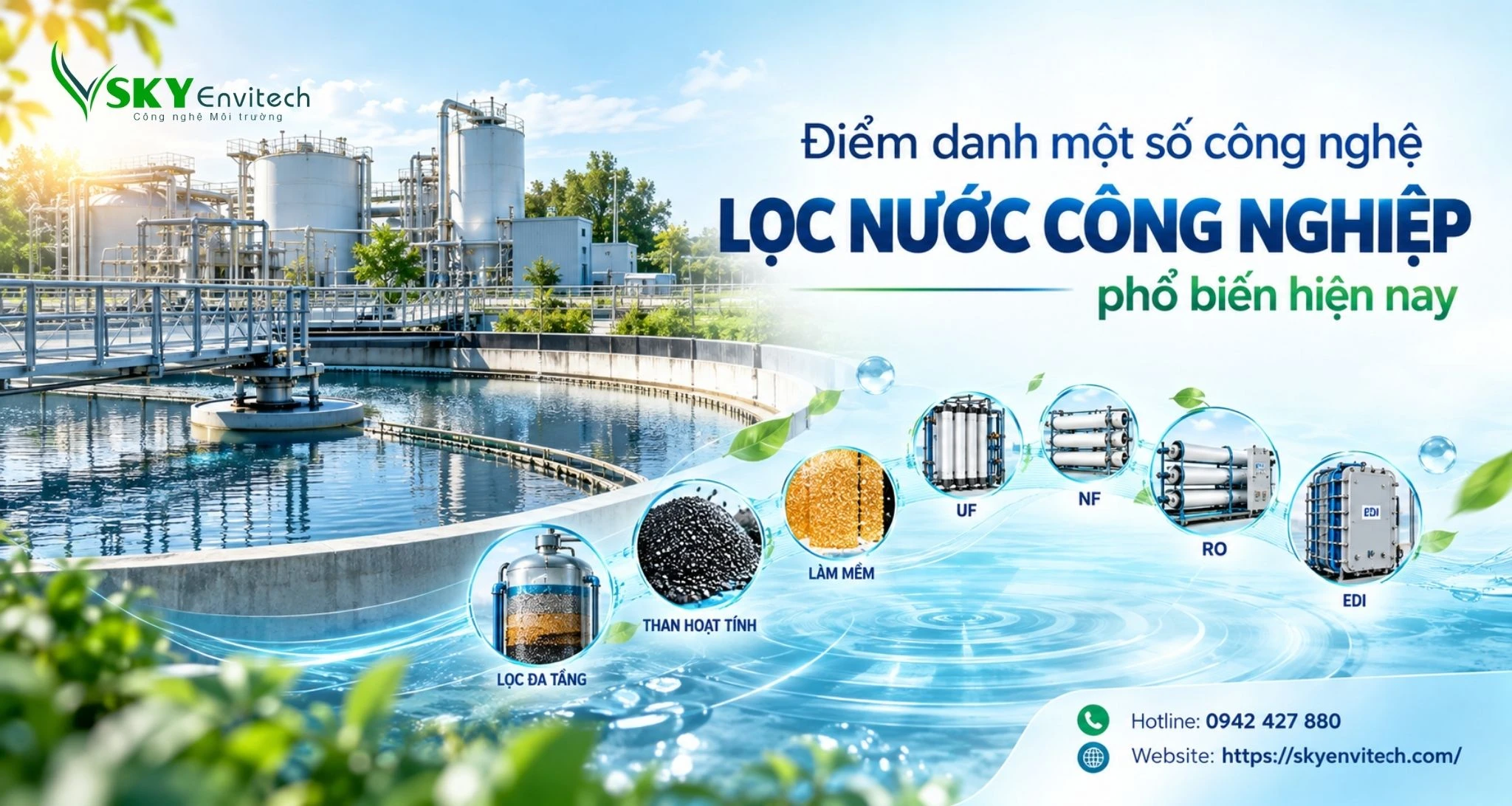 Điểm danh một số công nghệ Lọc nước Công nghiệp phổ biến hiện nay